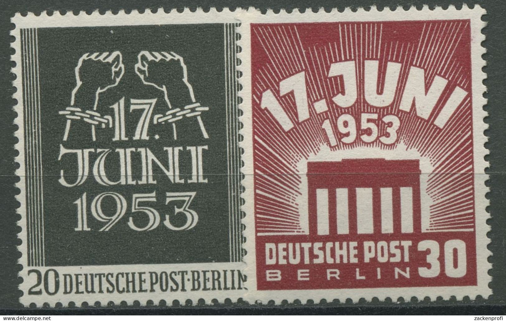 Berlin 1953 Volksaufstand 17. Juni 110/11 Mit Neugummierung (R80921) - Neufs