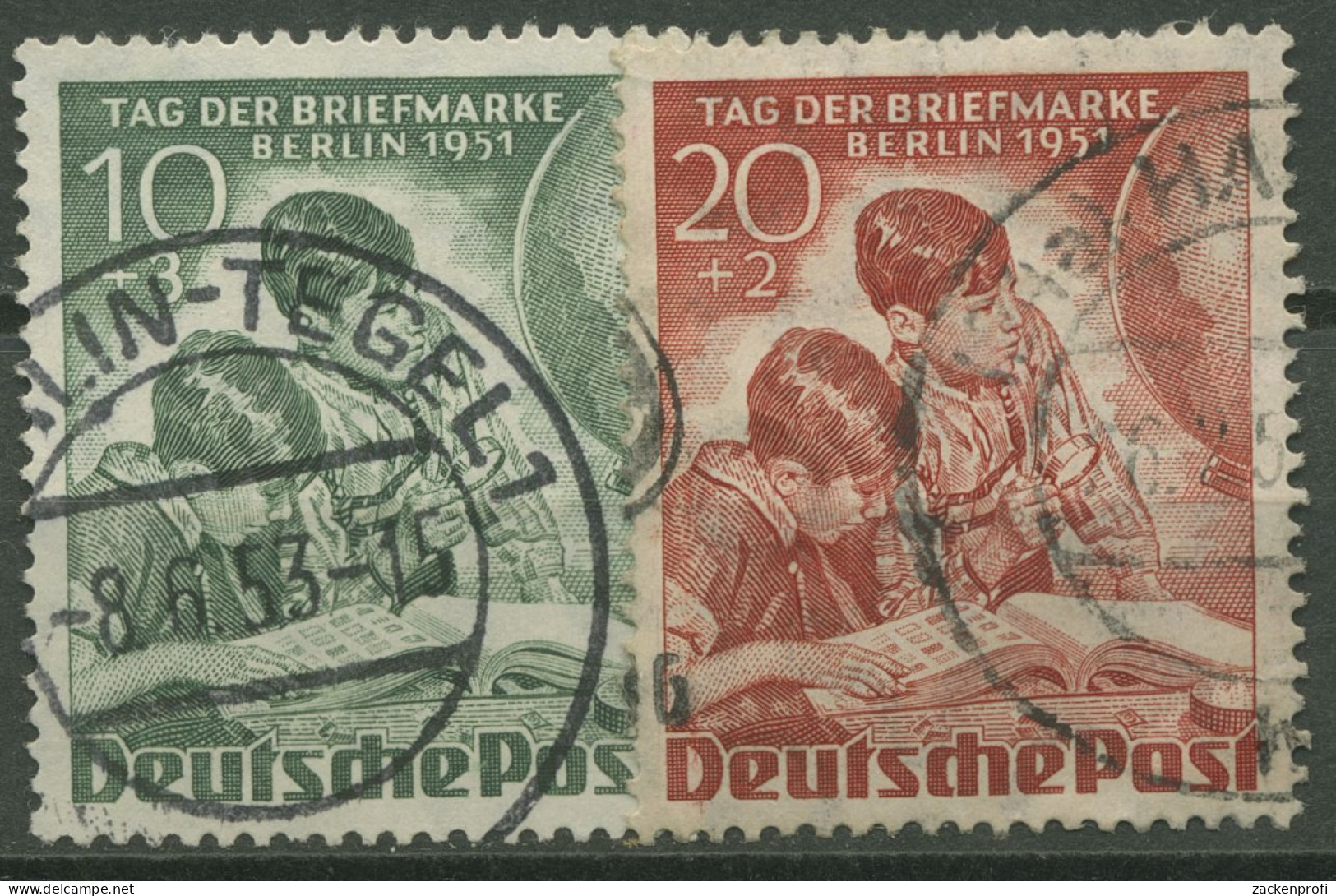 Berlin 1951 Tag Der Briefmarke 80/81 Gestempelt, Kl. Zahnfehler (R80893) - Used Stamps