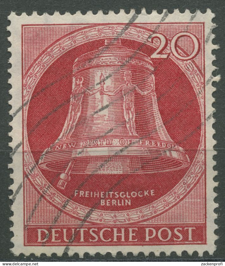 Berlin 1951 Freiheitsglocke Klöppel Links 77 Mit Wellenstempel (R80911) - Gebruikt