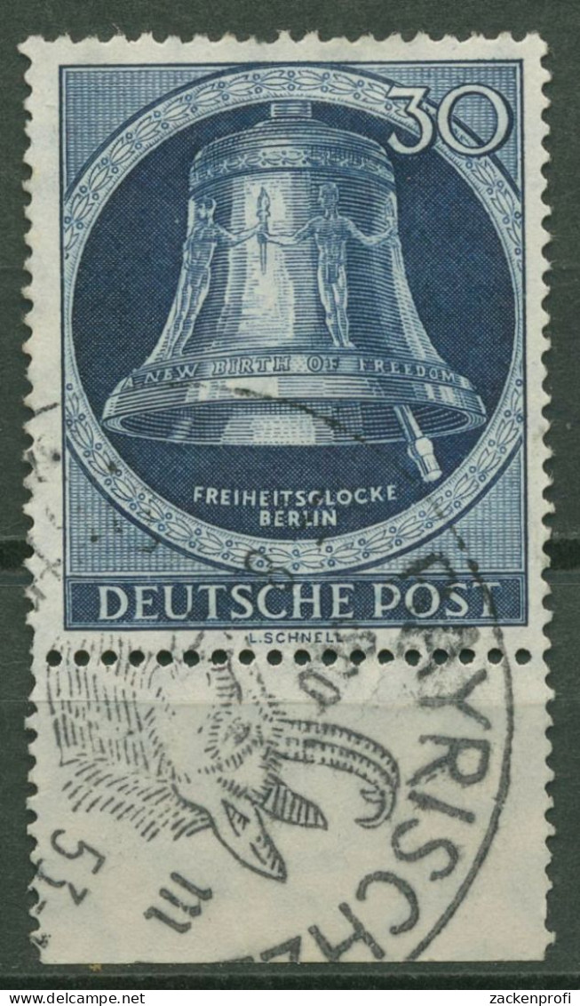 Berlin 1951 Freiheitsglocke Klöppel Rechts 85 Gestempelt, Zahnfehler (R80939) - Gebruikt