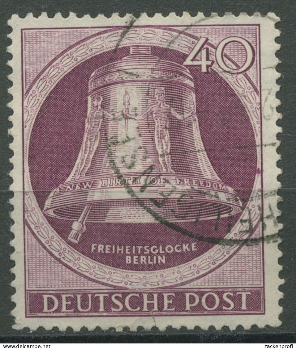 Berlin 1951 Freiheitsglocke Klöppel Links 79 Gestempelt, Mängel (R80917) - Oblitérés