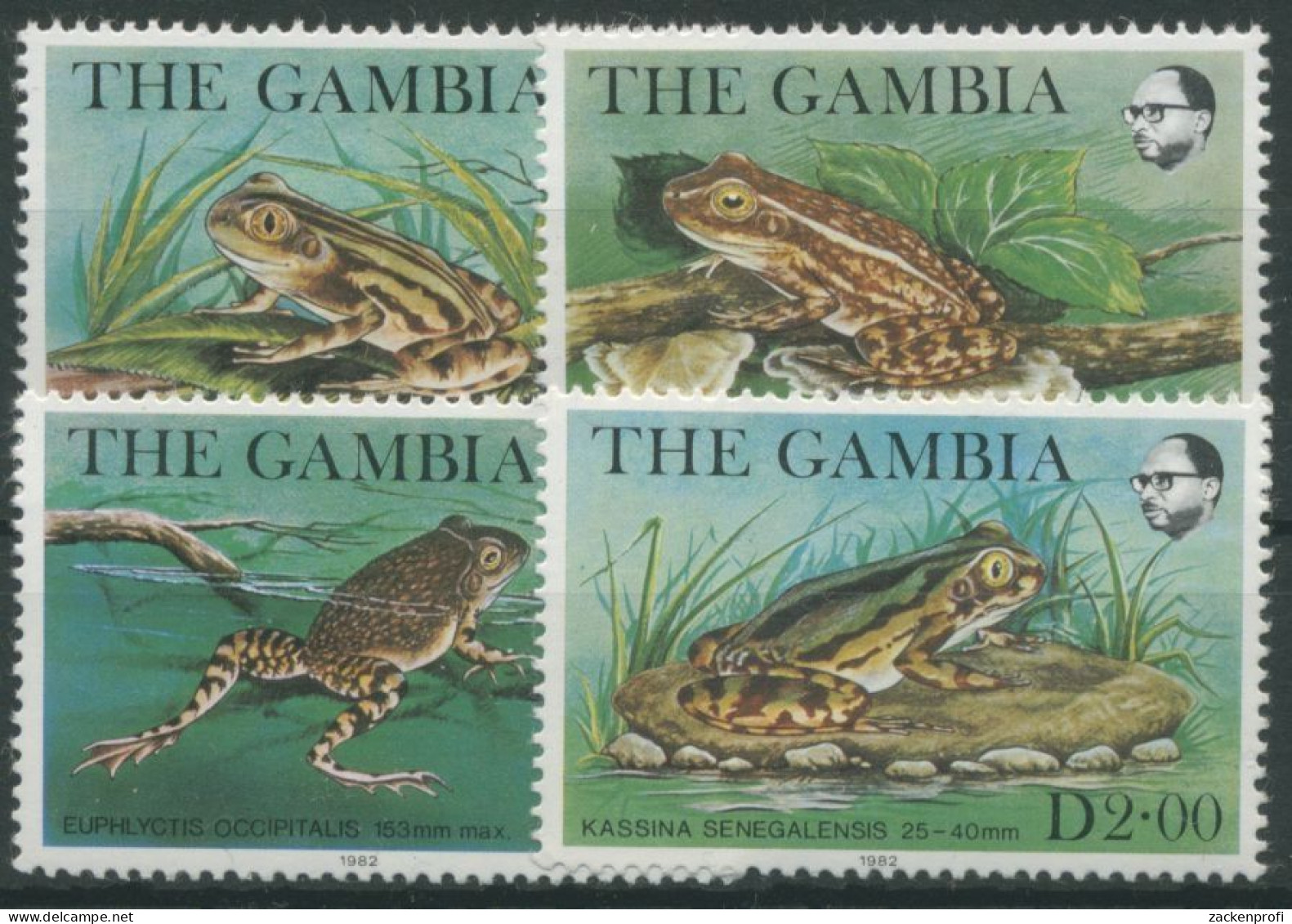 Gambia 1982 Amphibien Frösche 453/56 Postfrisch - Gambia (1965-...)