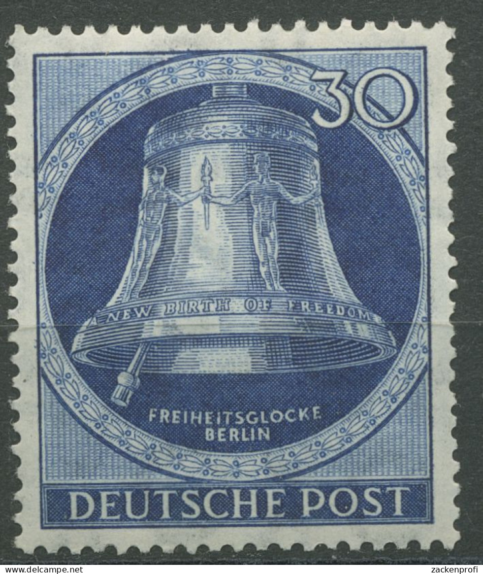 Berlin 1951 Freiheitsglocke Klöppel Links 78 Postfrisch, Kl. Zahnfehler (R80901) - Neufs