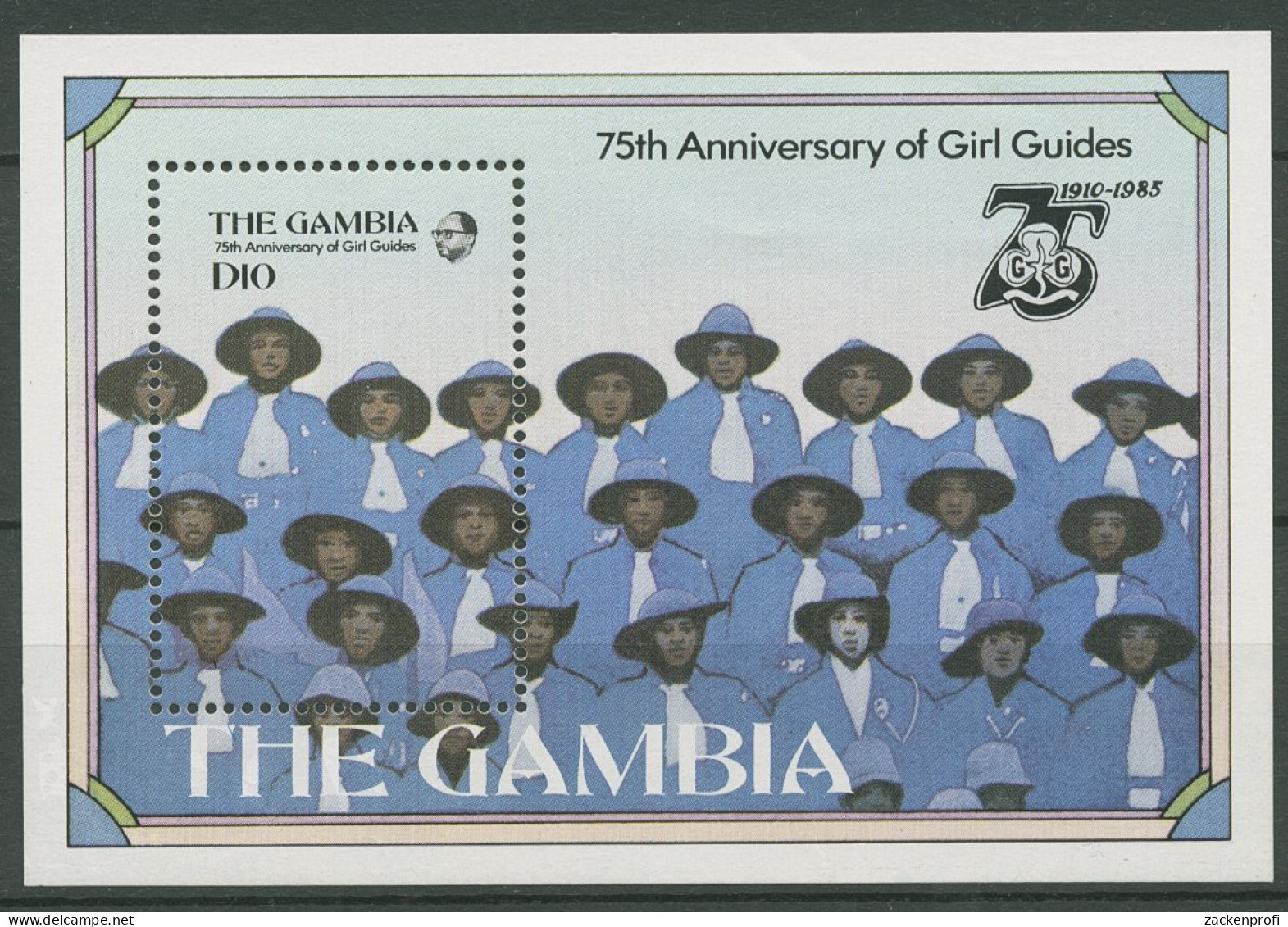Gambia 1985 75 Jahre Pfadfinderinnen Block 19 Postfrisch (C40726) - Gambie (1965-...)