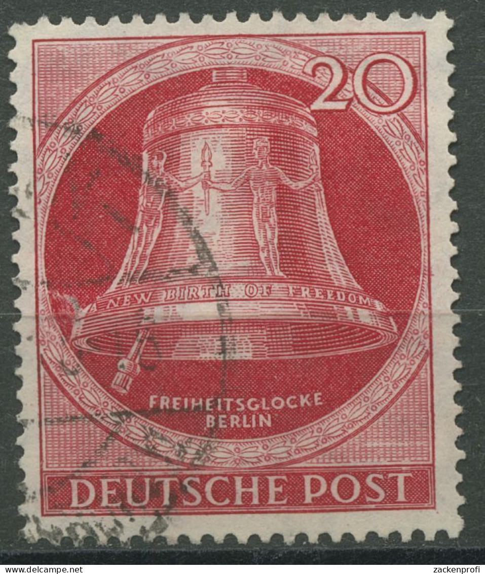 Berlin 1951 Freiheitsglocke Klöppel Links 77 Gestempelt, Kl. Zahnfehler (R80910) - Used Stamps