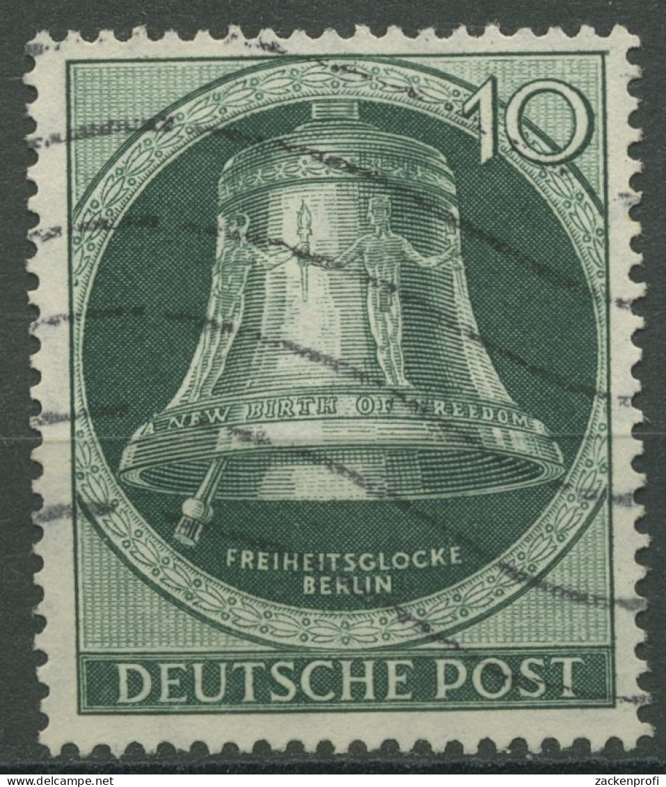 Berlin 1951 Freiheitsglocke Klöppel Links 76 Mit Wellenstempel (R80907) - Oblitérés