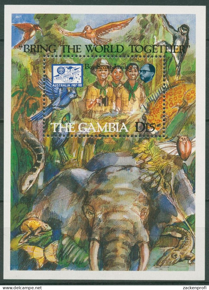 Gambia 1987 Pfadfindertreffen In Australien Block 40 Postfrisch (C40736) - Gambie (1965-...)