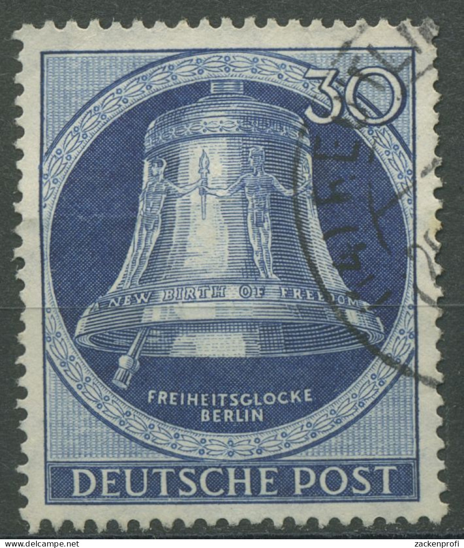 Berlin 1951 Freiheitsglocke Klöppel Links 78 Gestempelt (R80913) - Oblitérés