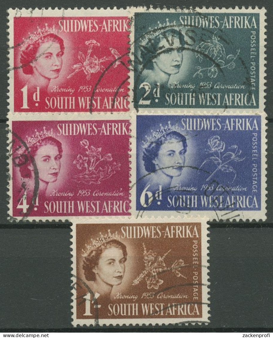 Südwestafrika 1953 Krönung Von Königin Elisabeth II. 274/78 Gestempelt - Südwestafrika (1923-1990)