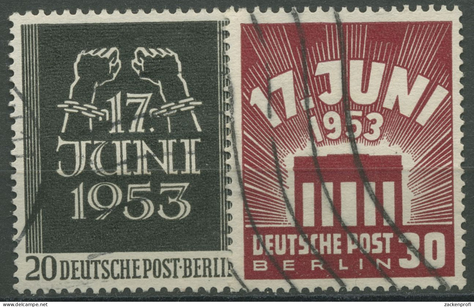 Berlin 1953 Volksaufstand 17. Juni 110/11 Mit Wellenstempel (R80926) - Usati