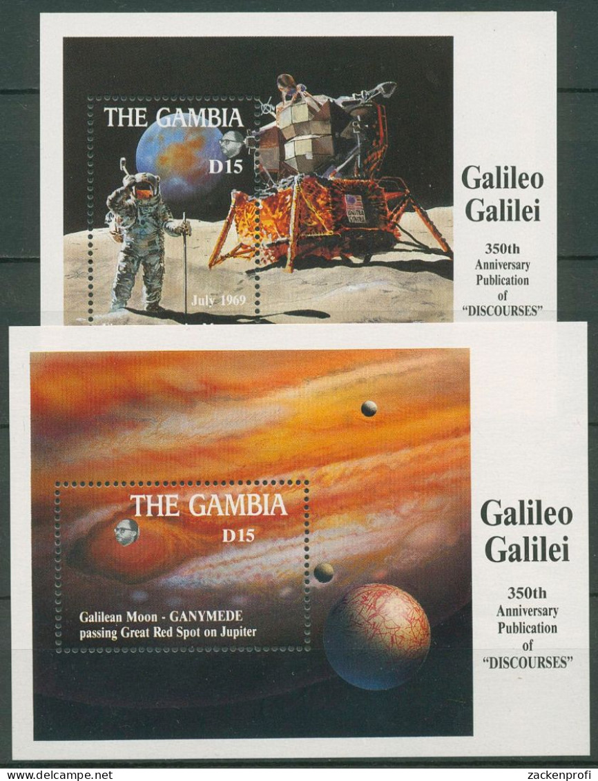 Gambia 1988 Buch "Discourses" Galileo Galilei Block 58/59 Postfrisch (C40748) - Gambia (1965-...)