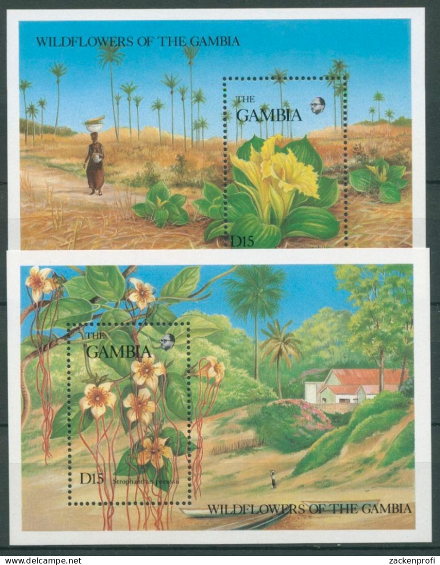 Gambia 1987 Wildblumen Wald Block 35/36 Postfrisch (C23785) - Gambia (1965-...)