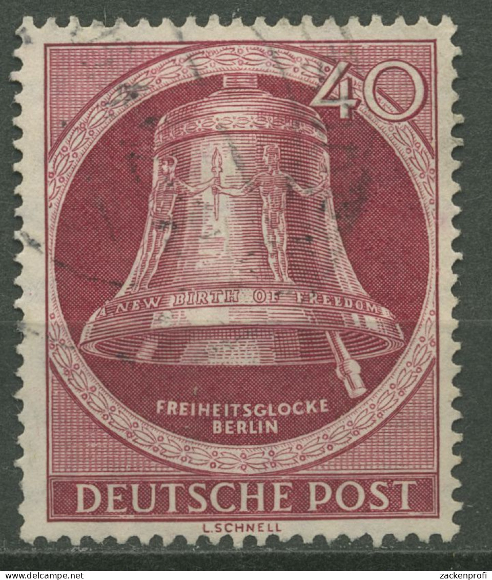 Berlin 1951 Freiheitsglocke Klöppel Re. 86 Gestempelt, Zahnfehler (R80944) - Oblitérés