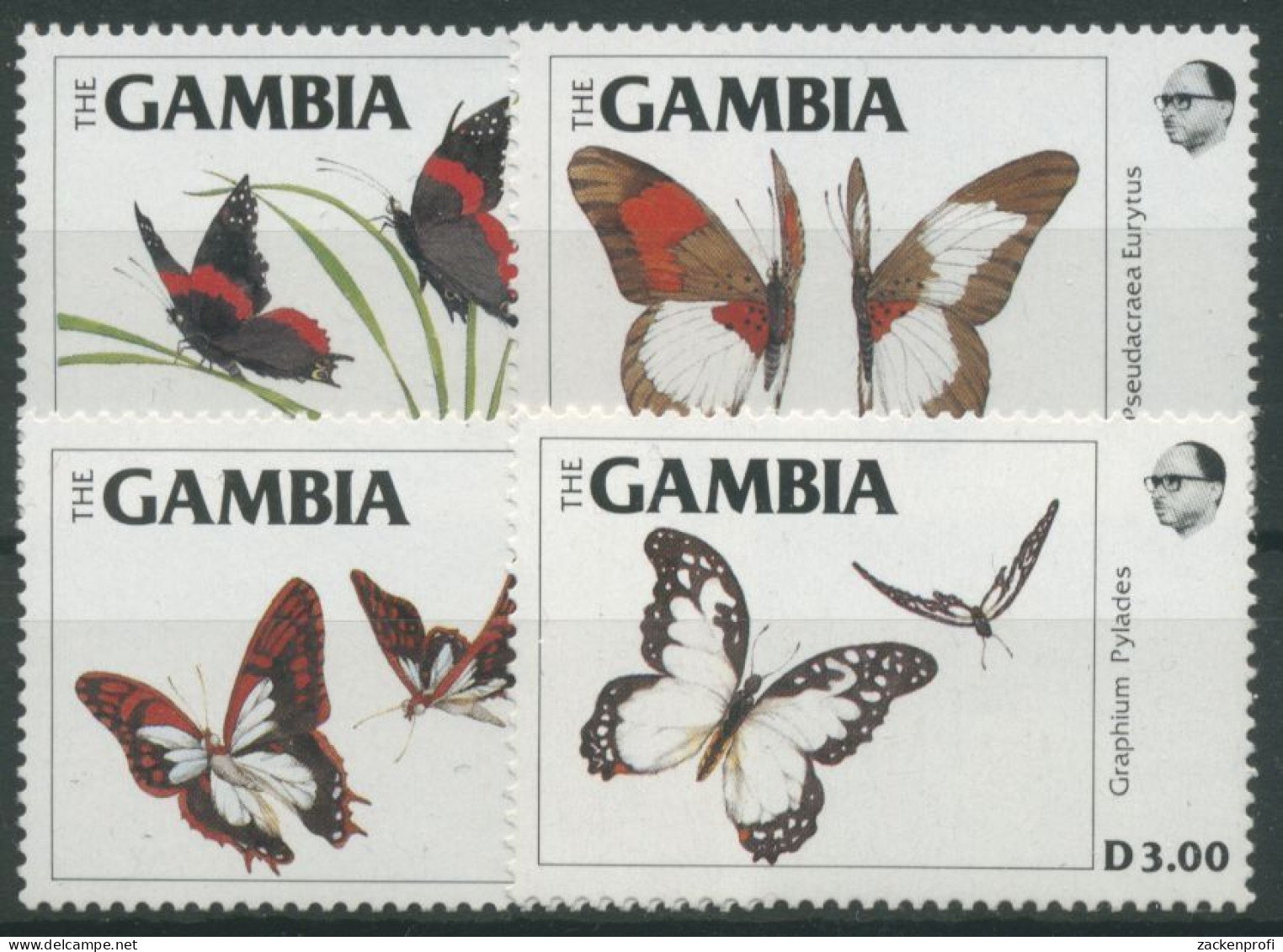 Gambia 1984 Schmetterlinge 539/42 Postfrisch - Gambia (1965-...)