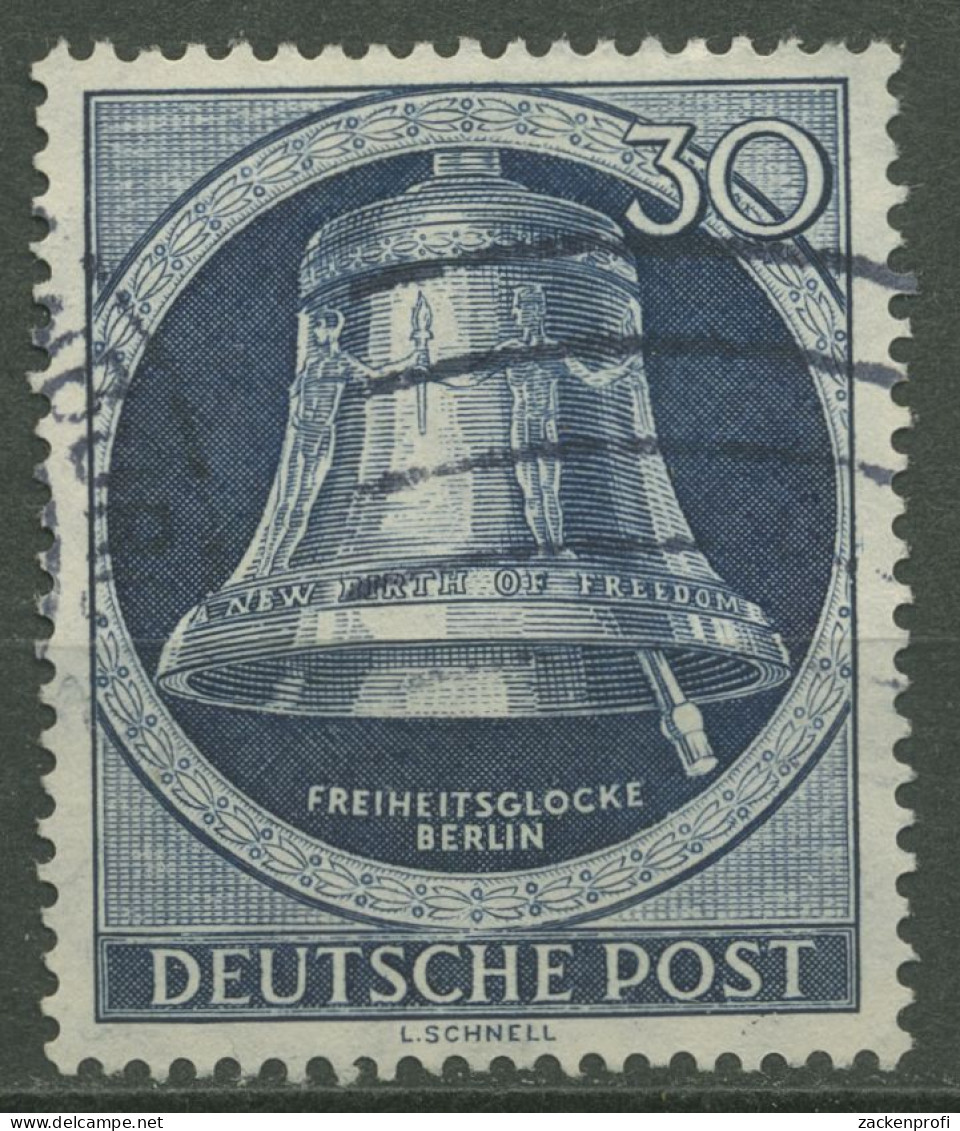Berlin 1951 Freiheitsglocke Klöppel Rechts 85 Gestempelt, Geprüft (R80940) - Used Stamps