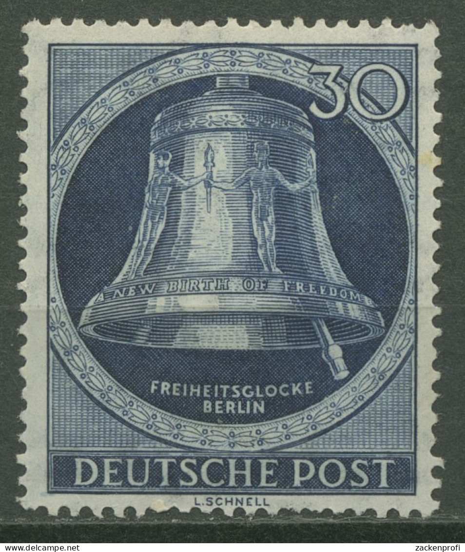 Berlin 1951 Freiheitsglocke Klöppel Rechts 85 Mit Falz, Zahnfehler (R80931) - Unused Stamps