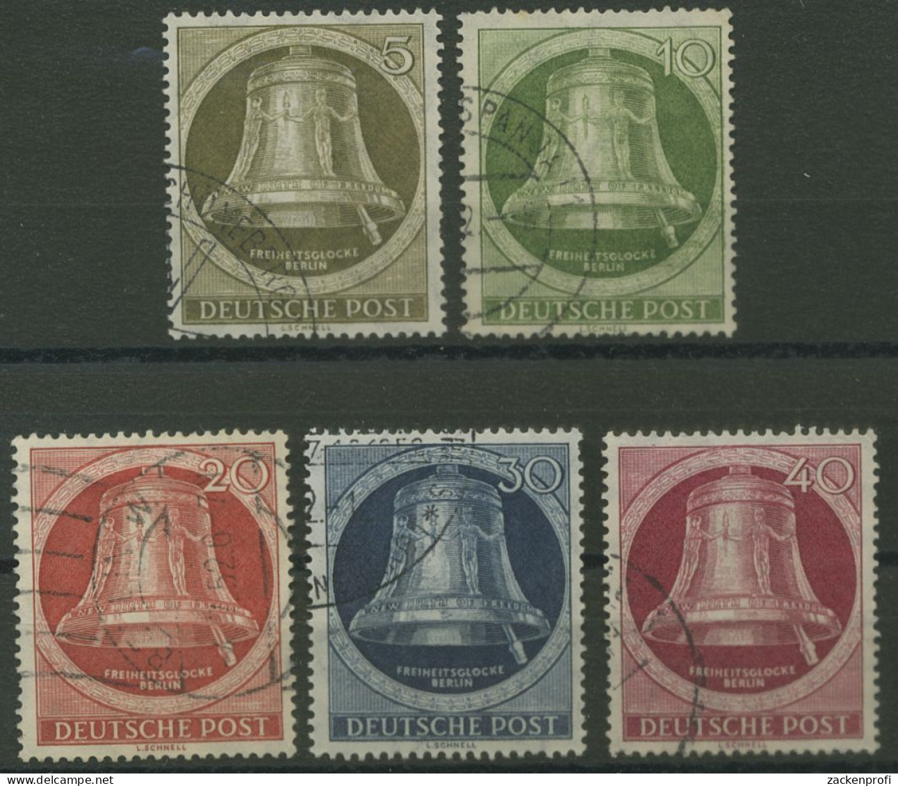 Berlin 1951 Freiheitsglocke Klöppel Rechts 82/86 Gestempelt, Zahnfehler (R80933) - Used Stamps