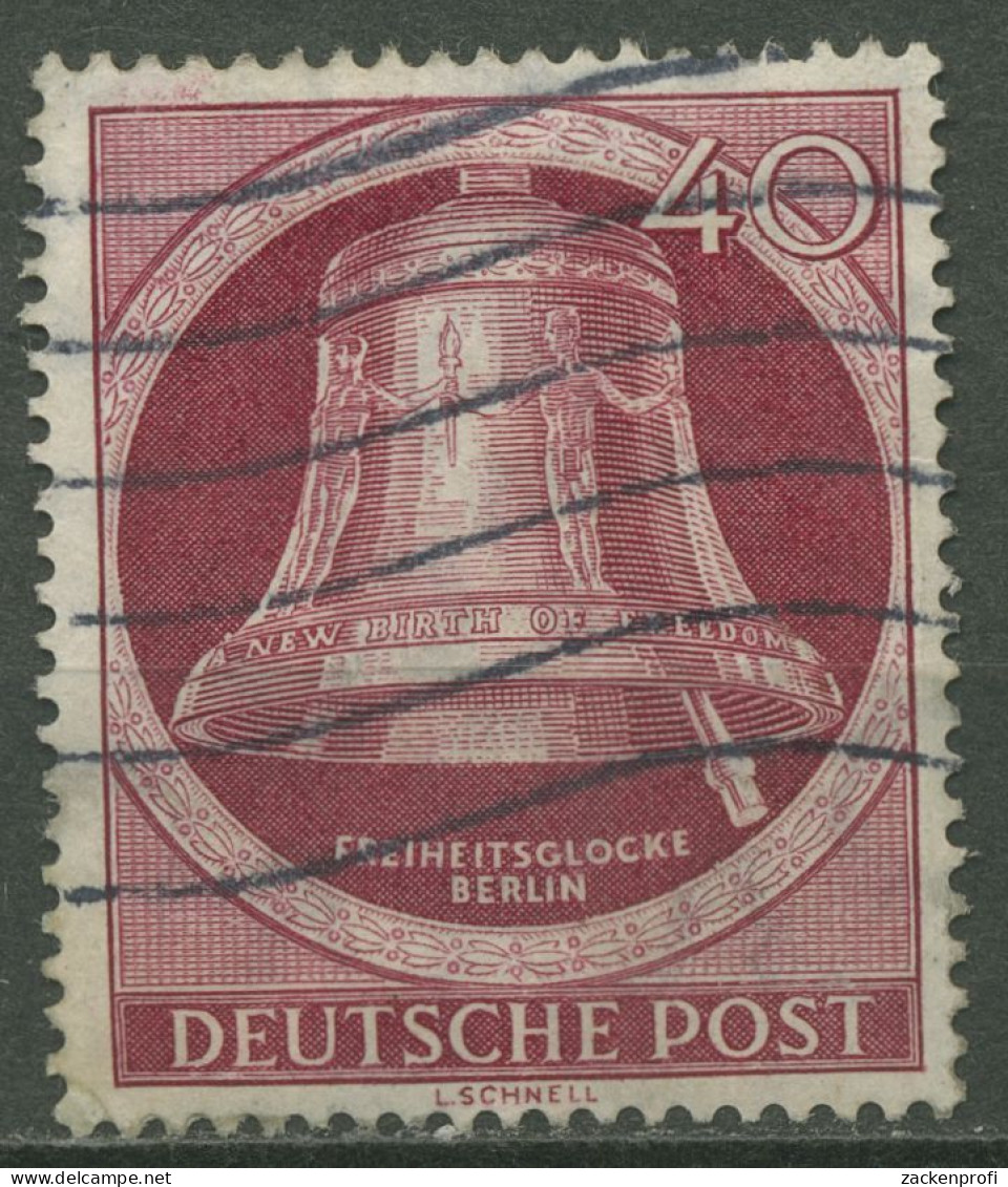 Berlin 1951 Freiheitsglocke Klöppel Rechts 86 Mit Wellenstempel (R80942) - Usati