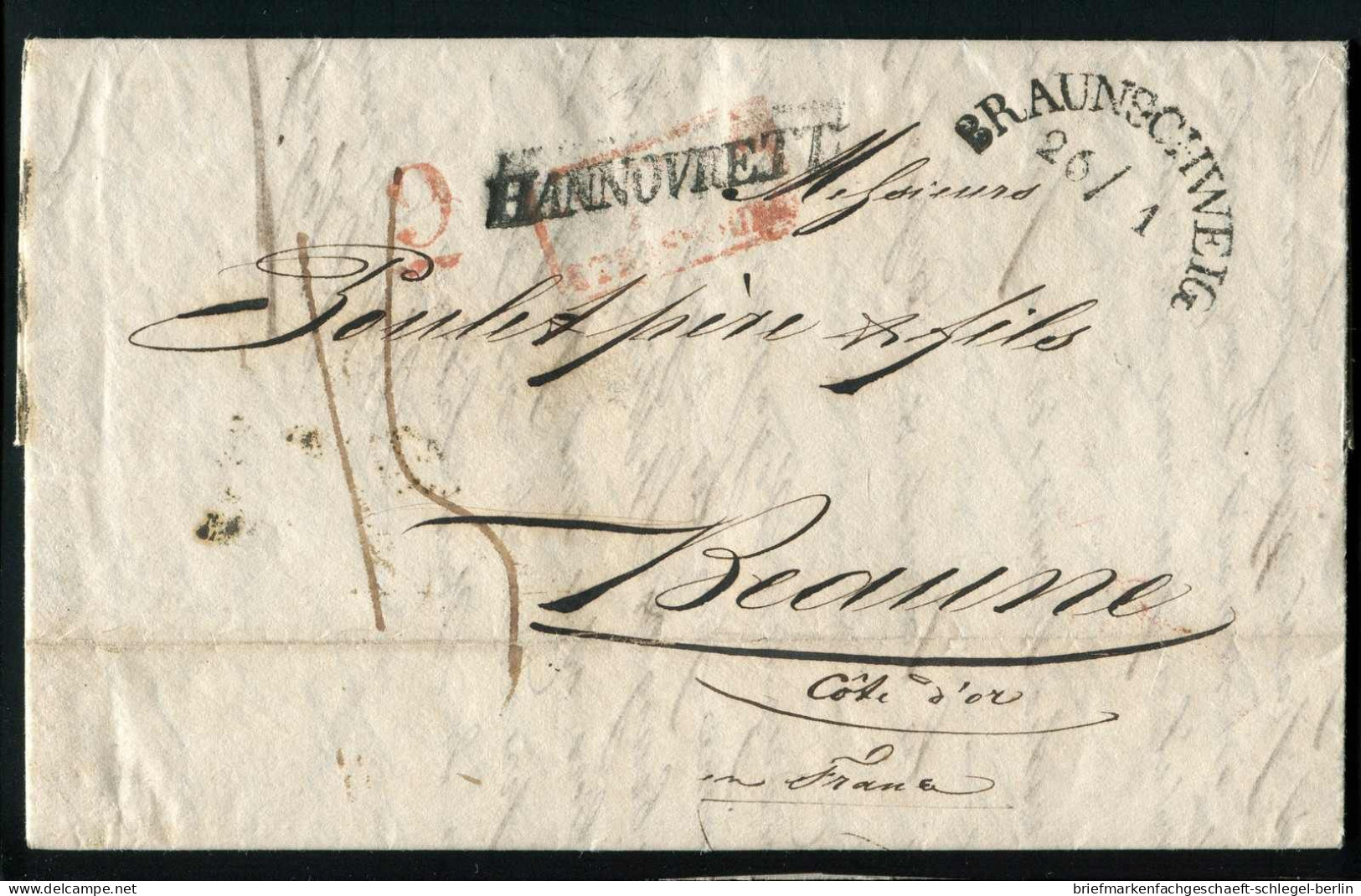 Altdeutschland Braunschweig, 1837, Brief - Braunschweig