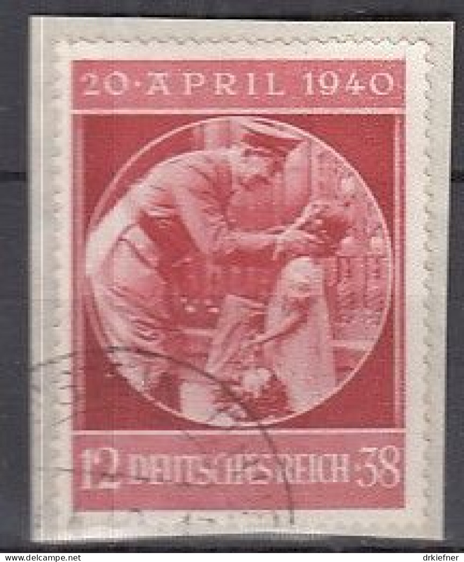 DR  744, Gestempelt, Auf Briefstück, AHs Geburtstag, 1940 - Oblitérés