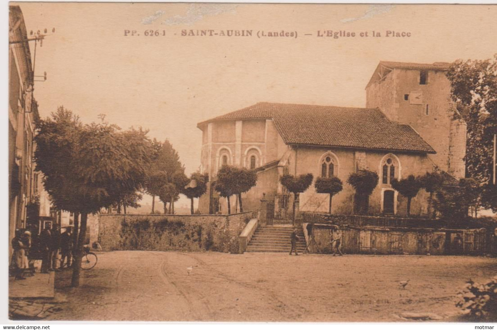 Saint-Aubin, L'église Et La Place - Andere & Zonder Classificatie