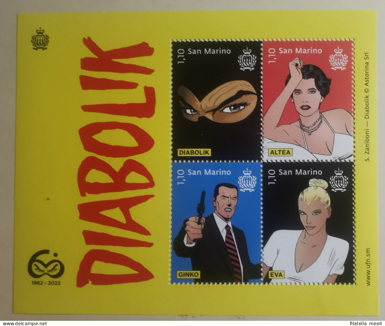 SAN MARINO 2022 DIABOLIK - Unused Stamps
