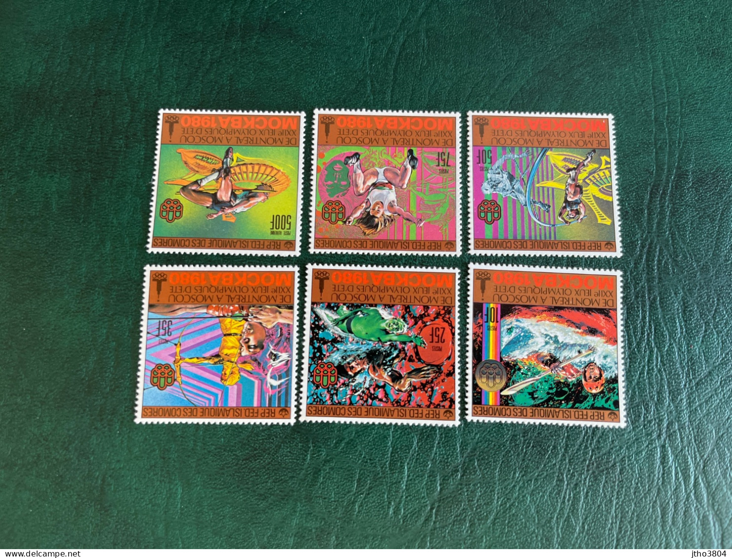 COMORES 1979 6 V Neuf ** MNH Plus Bloc BF 28D Aerien YT 308 A 312 Olympics Of Comoros Komoren - Comoros