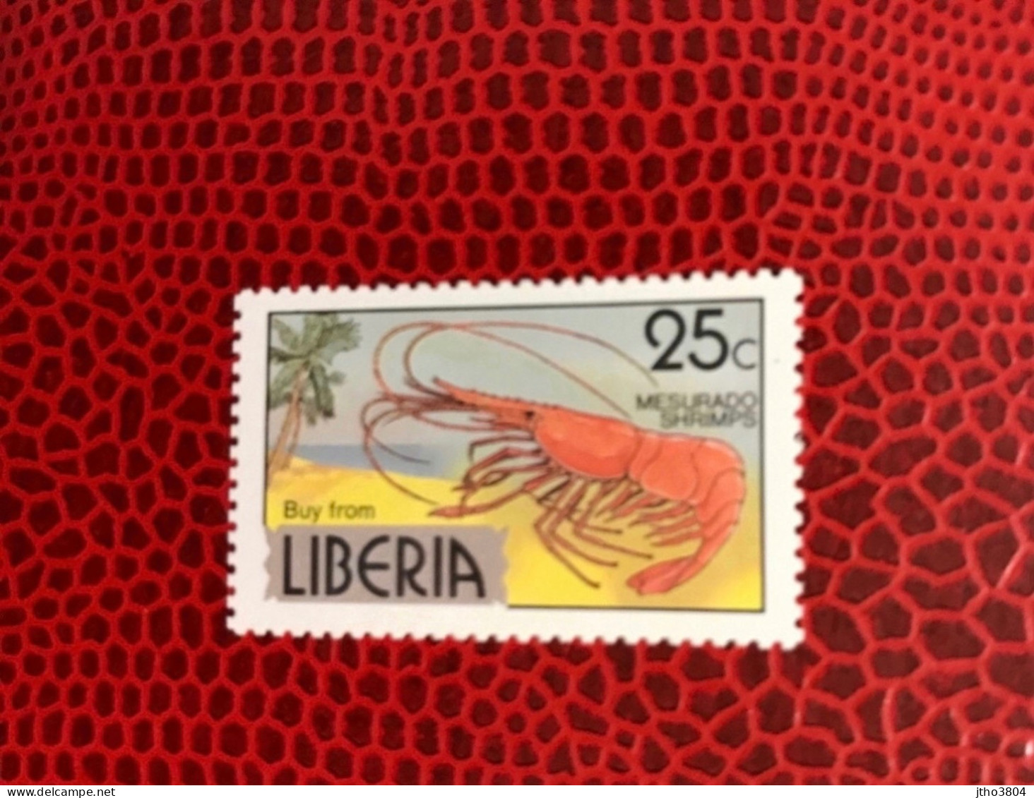 LIBERIA 1977 1v Neuf MNH ** YT 729 Crevette Shrimp - Crustaceans