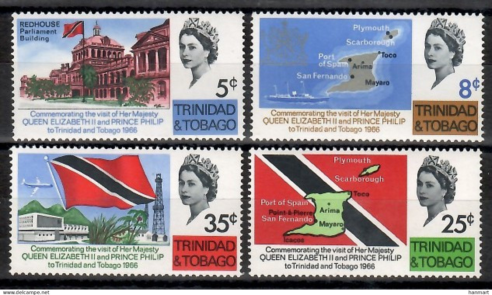 Trinidad And Tobago 1966 Mi 202-205 MNH  (ZS2 TRT202-205) - Géographie