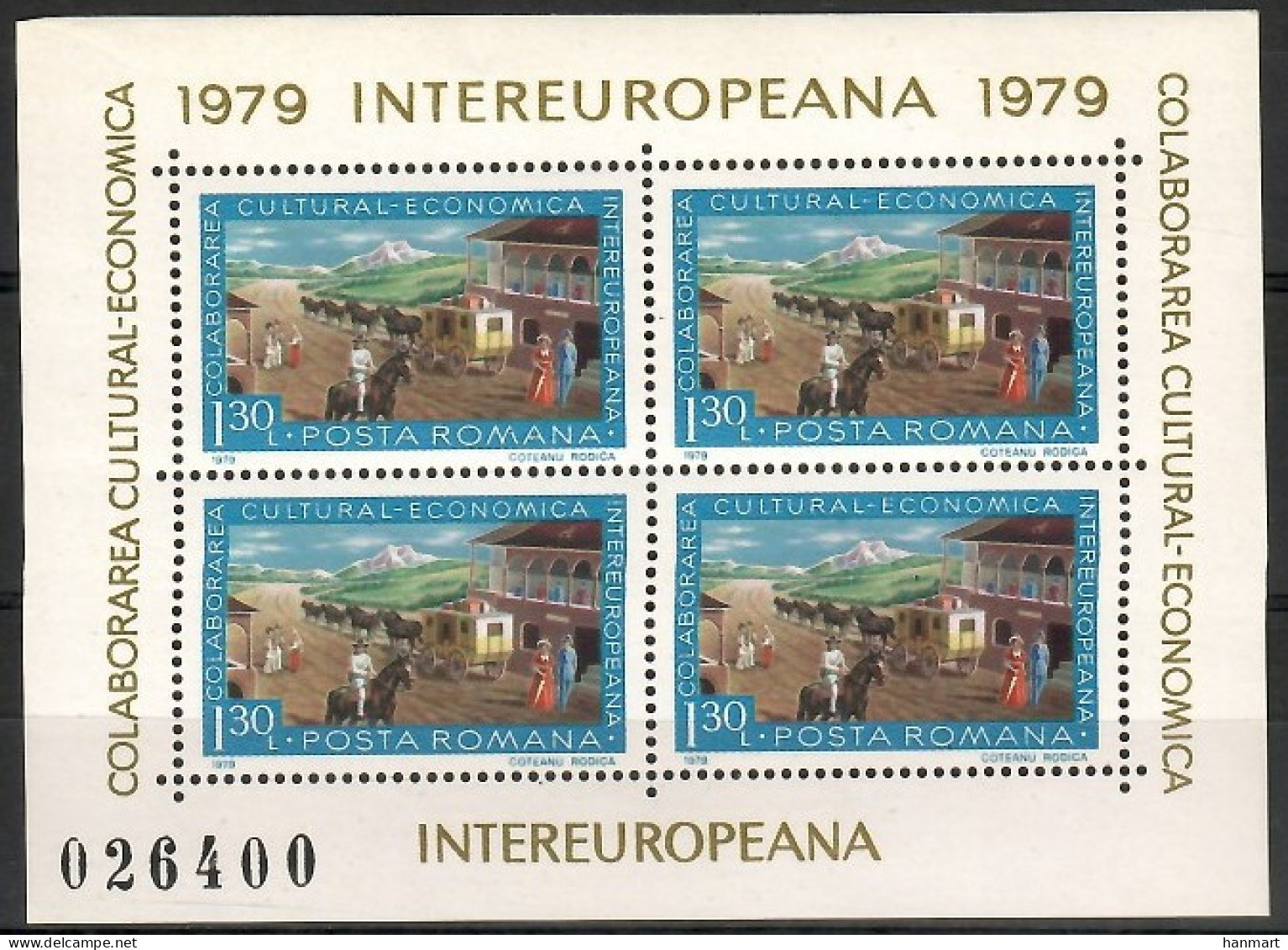 Romania 1979 Mi Block 157 MNH  (ZE4 RMNbl157) - Hoftiere