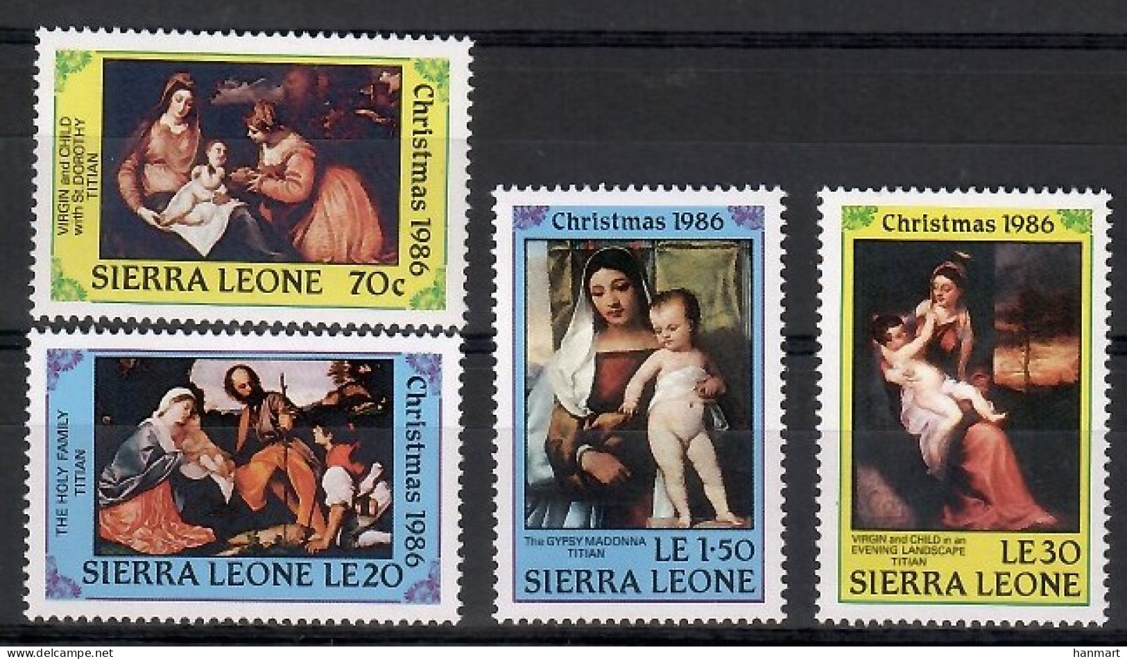Sierra Leone 1986 Mi 946-949 MNH  (ZS5 SRR946-949) - Christmas