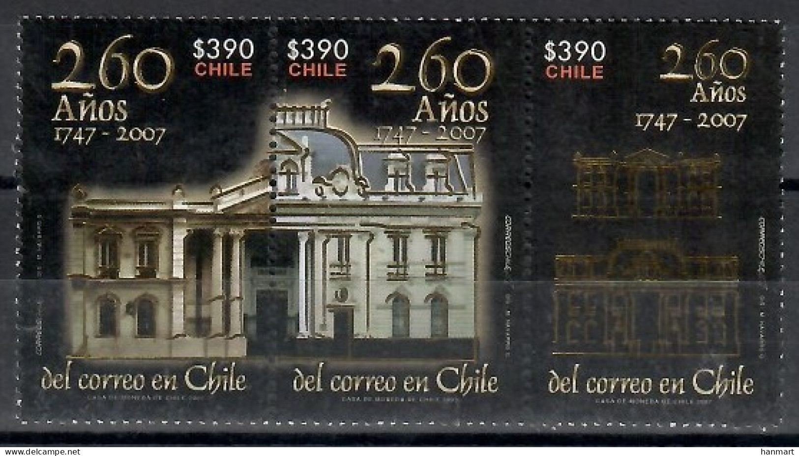 Chile 2007 Mi 2201-2203 MNH  (ZS3 CHLdre2201-2203) - Sonstige & Ohne Zuordnung