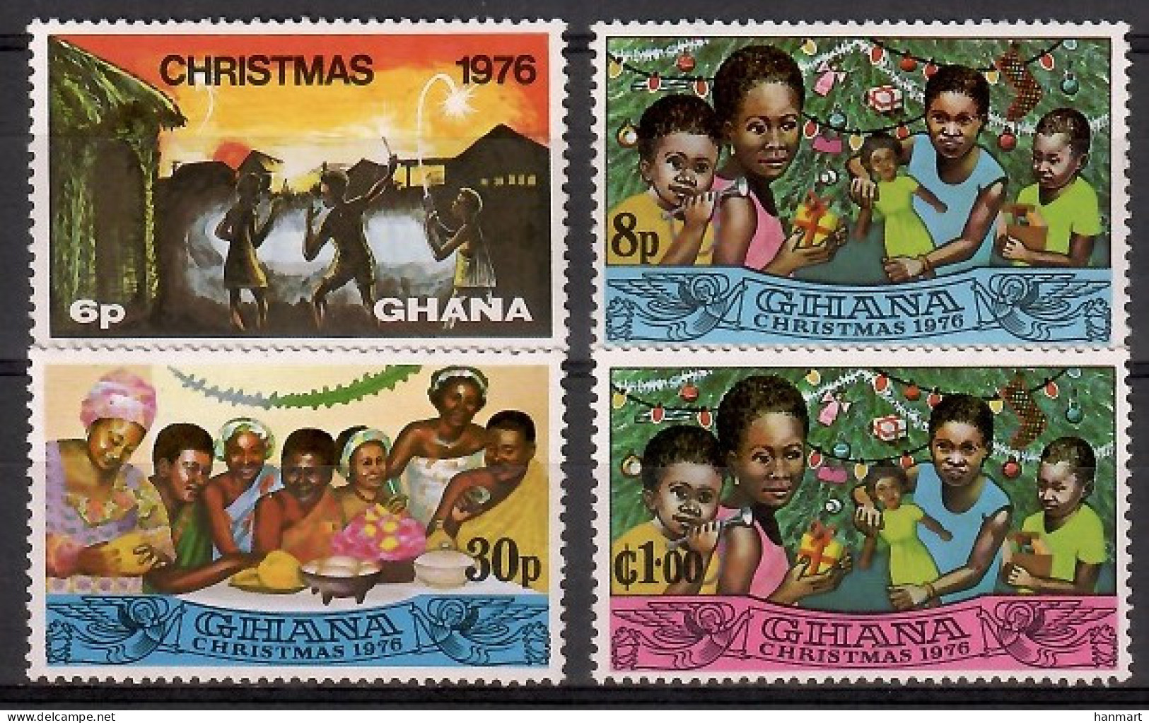 Ghana 1976 Mi 670-673 MNH  (ZS5 GHN670-673) - Navidad