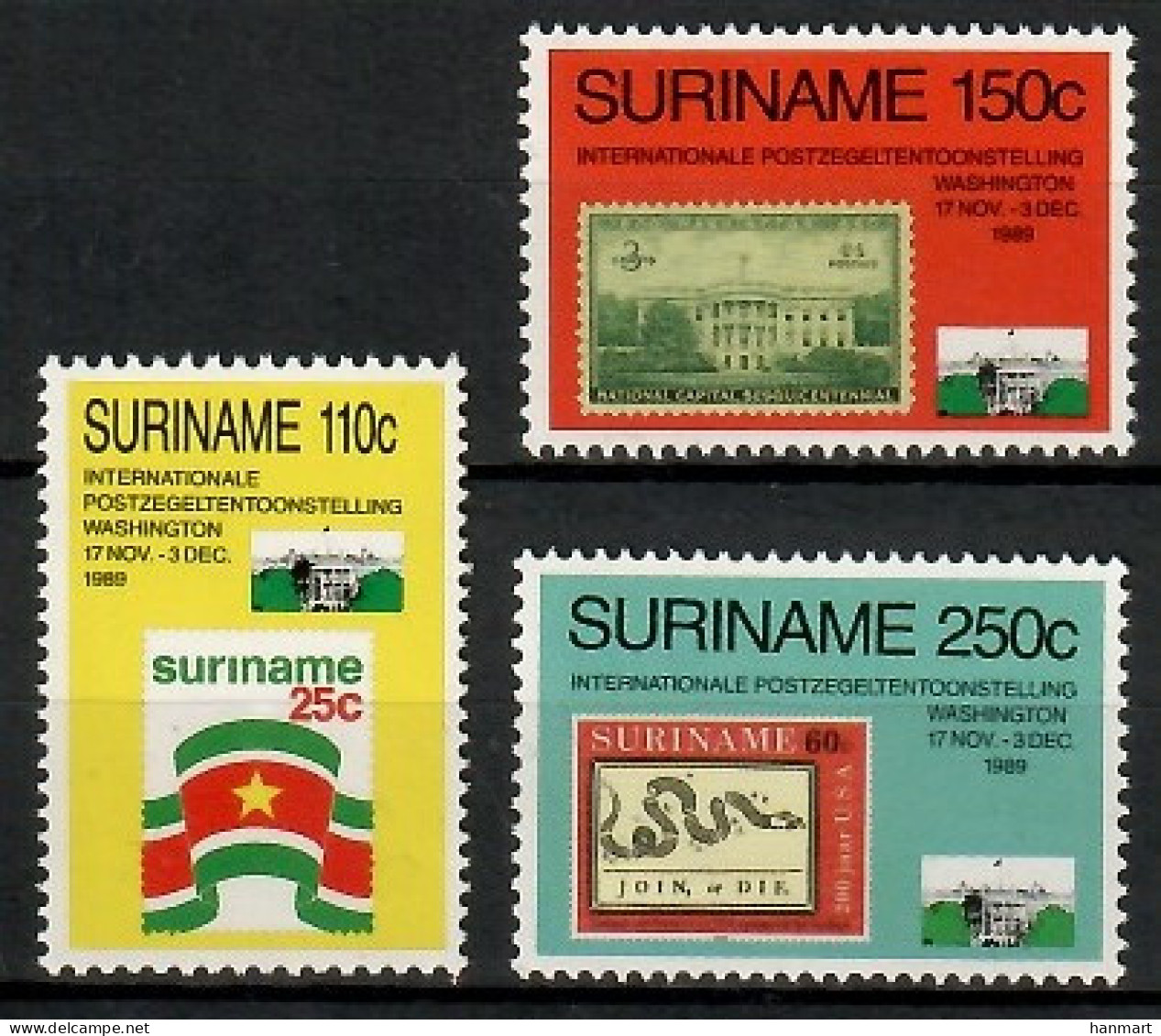 Suriname 1989 Mi 1314-1316 MNH  (ZS3 SRN1314-1316) - Other & Unclassified