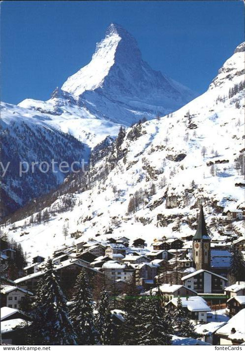 11885983 Zermatt VS Ortsansicht Mit Matterhorn  - Autres & Non Classés