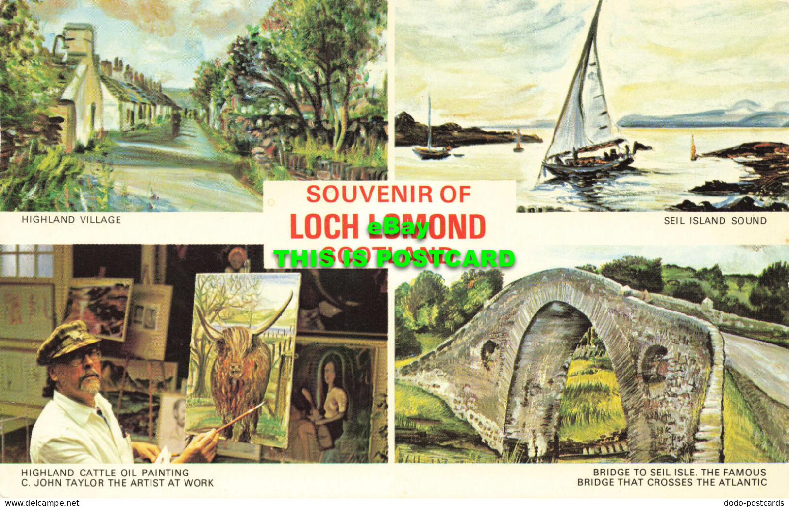 R573561 Souvenir Of Loch Lomond. Scotland. Highland Arts Exhibition. C. John Tay - Monde
