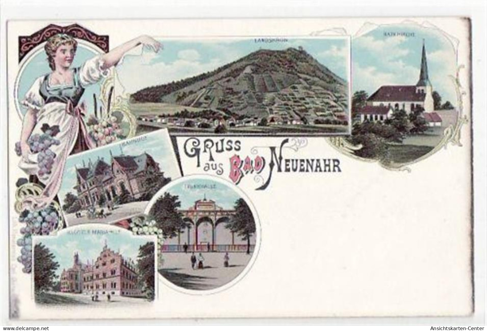 39056306 - Bad Neuenahr, Lithographie Mit 6 Ansichten. Ungelaufen Um 1900 Gute Erhaltung. - Bad Neuenahr-Ahrweiler