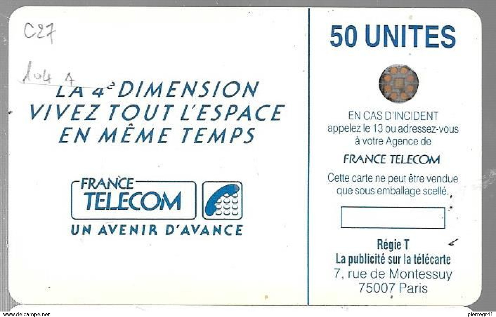 CARTE²°-PUCE-INTERNE-C27-SC4On-LUCY-N°104 Les Autres ???-1T A Montessy-Utilisé-TBE - Internas