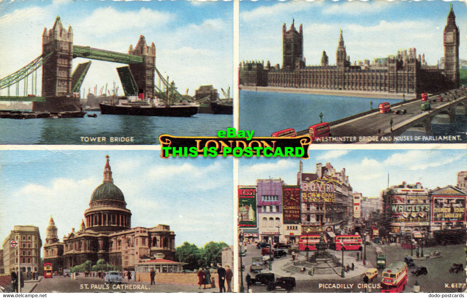 R573953 London. Valesque Postcard. Valentines. Multi View - Sonstige & Ohne Zuordnung