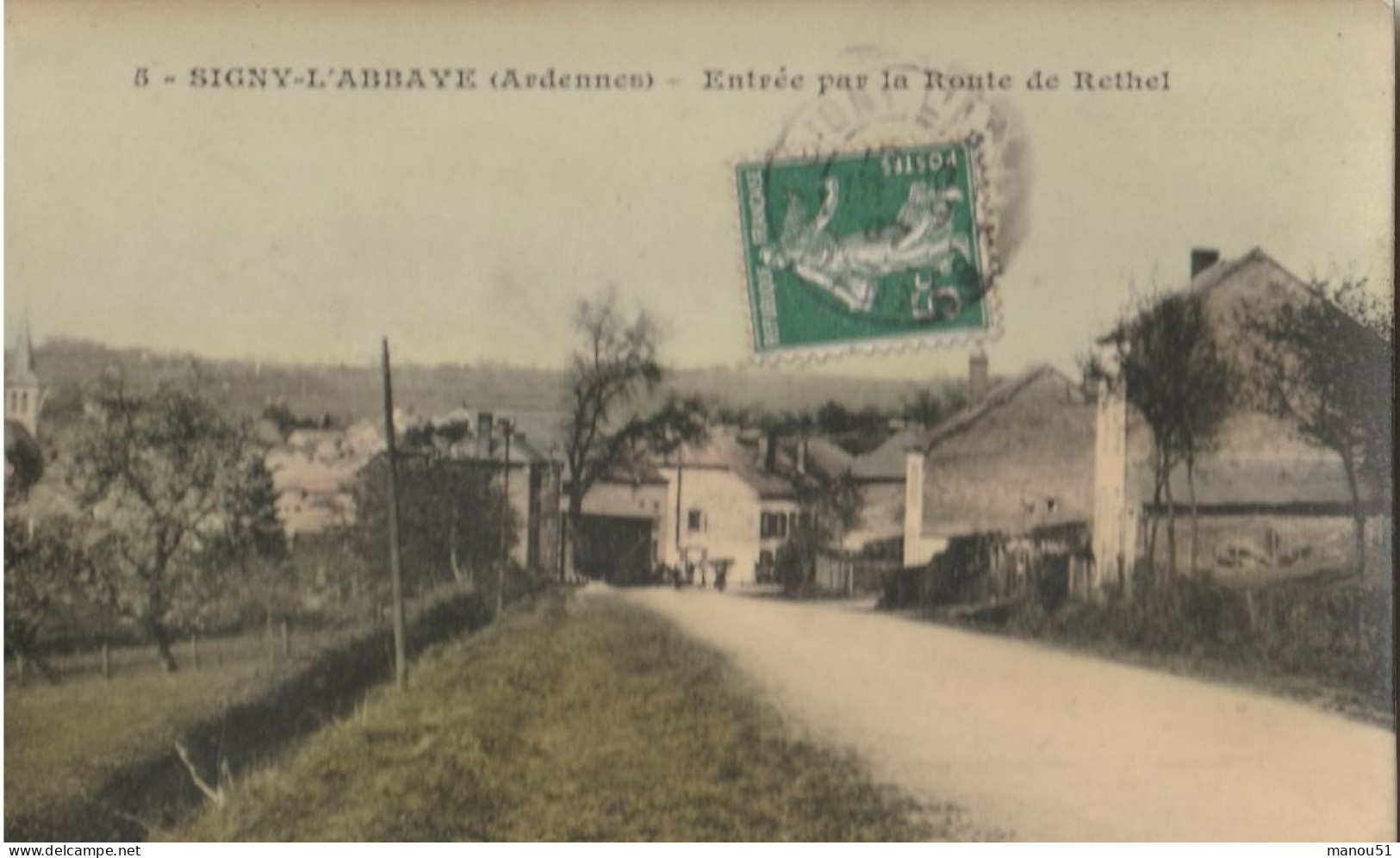 SIGNY L'ABBAYE  Entrée Par La Route De Rethel - Other & Unclassified