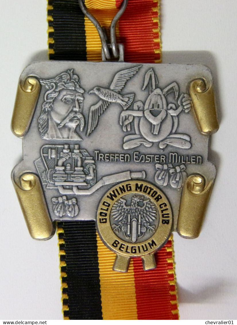 Médaille De Club-BE-Moto_Honda_GWMCB_Gold Wing Motor Club Belgium_lot De 10 Médailles_23-04-1 - Profesionales / De Sociedad