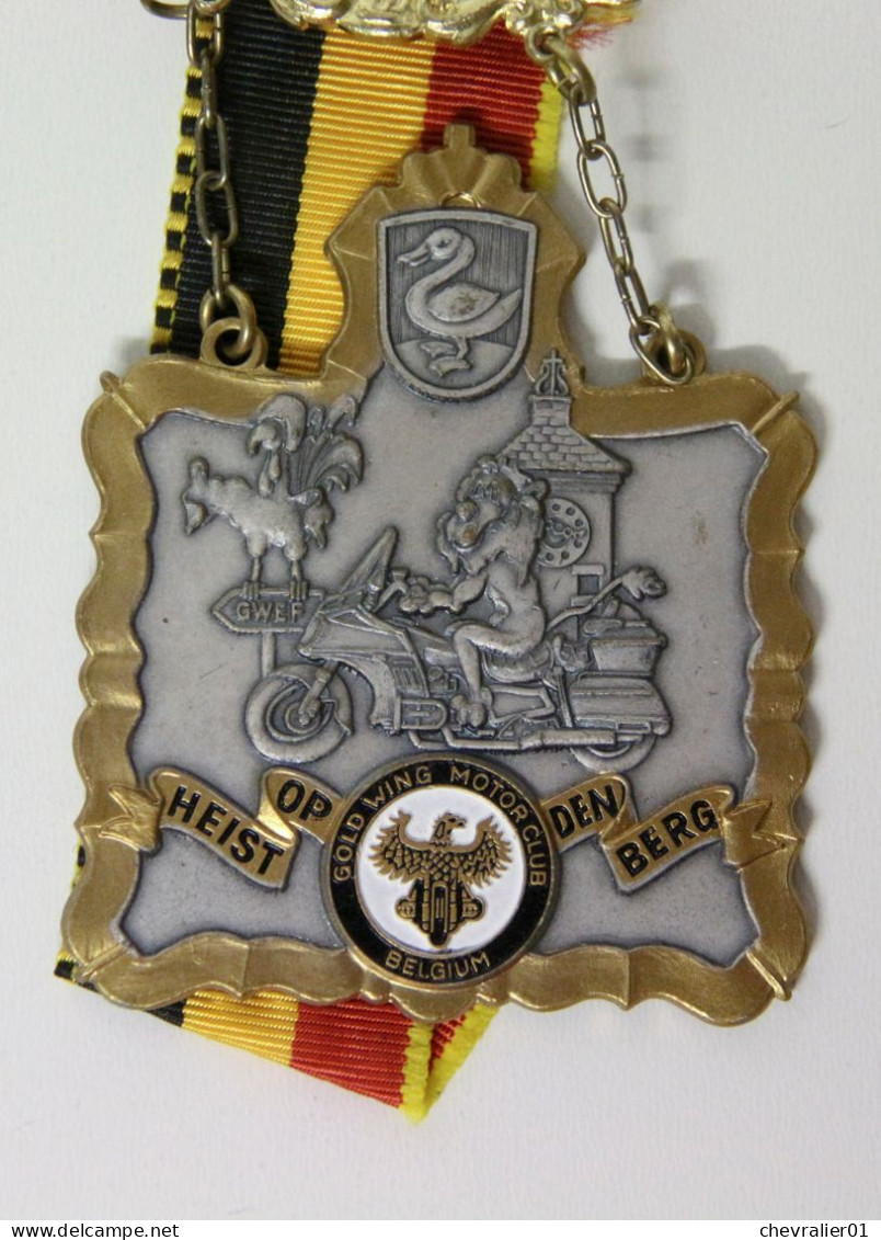 Médaille De Club-BE-Moto_Honda_GWMCB_Gold Wing Motor Club Belgium_lot De 10 Médailles_23-04-1 - Professionnels / De Société