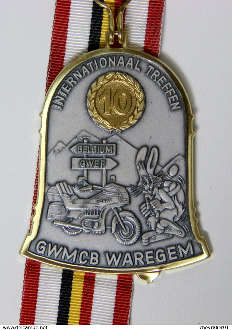Médaille de club-BE-Moto_Honda_GWMCB_Gold Wing Motor Club Belgium_lot de 10 médailles_23-04-1