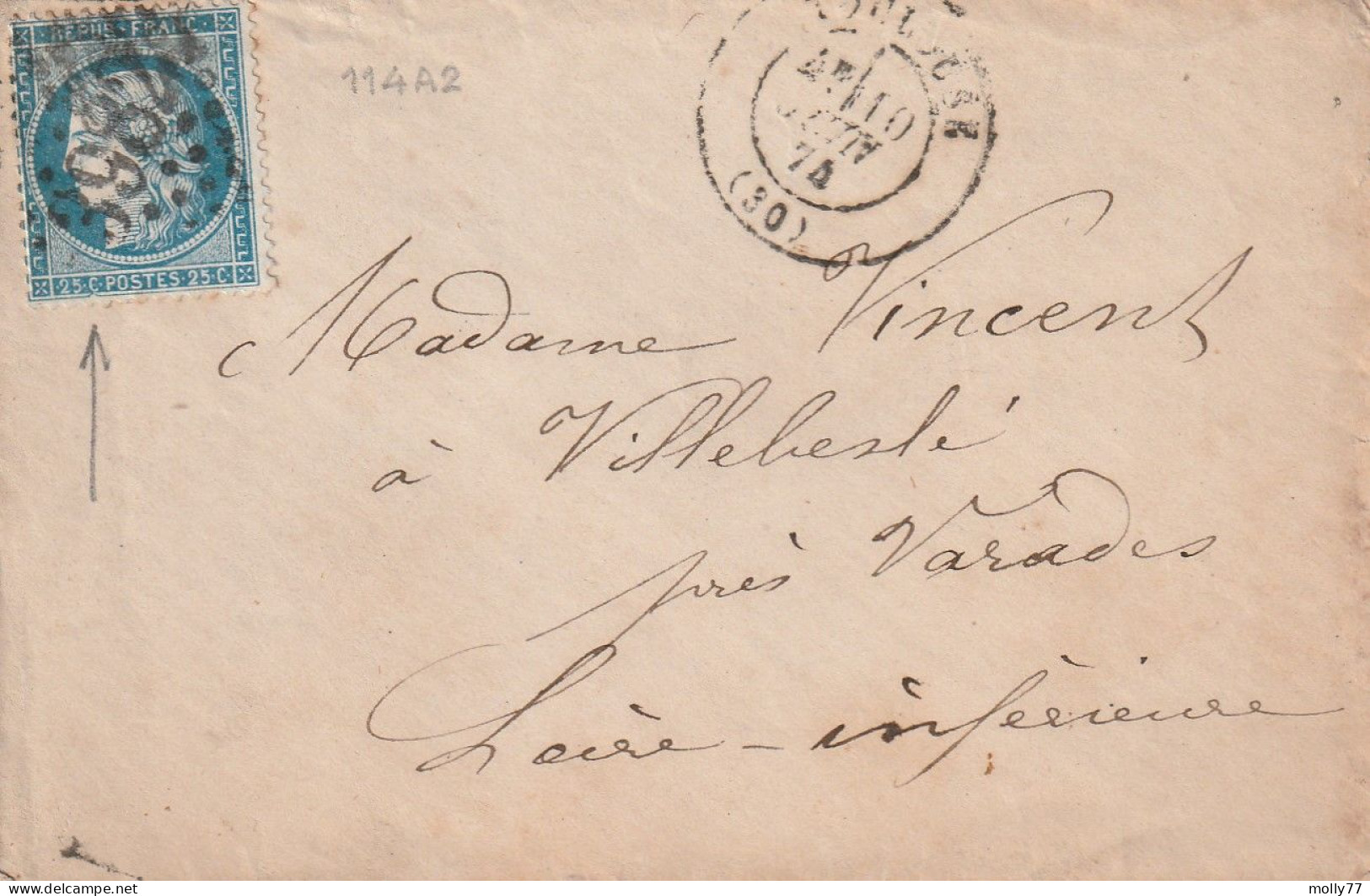 Lettre De Toulouse à Ville Bresle Prés Varades LSC - 1849-1876: Klassieke Periode