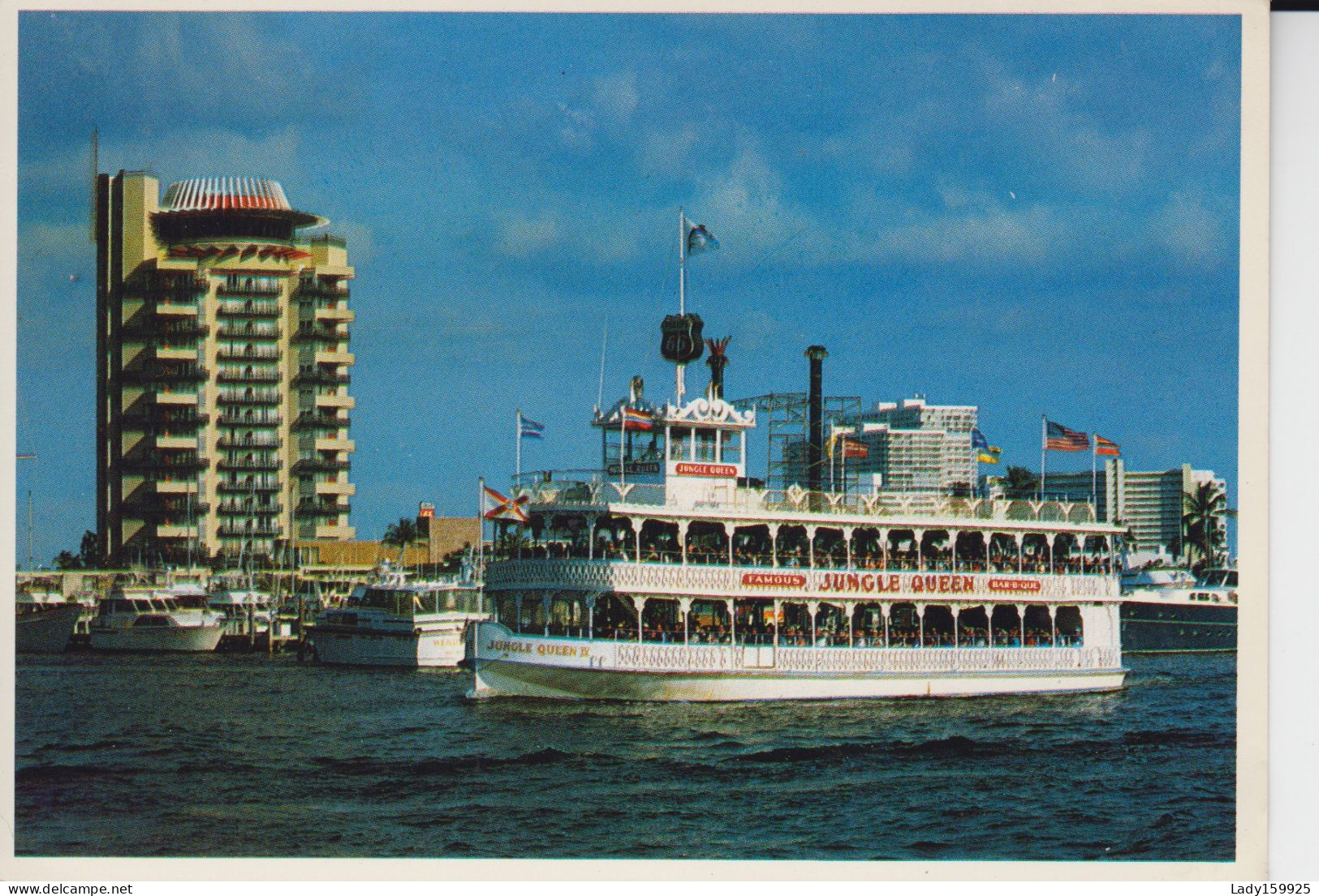 Famous Jungles Queen Cruise  Fort Lauderdale Floride Waterway Beach Animation  ???ROOM Written In Red    CM  2 Scans - Fort Lauderdale