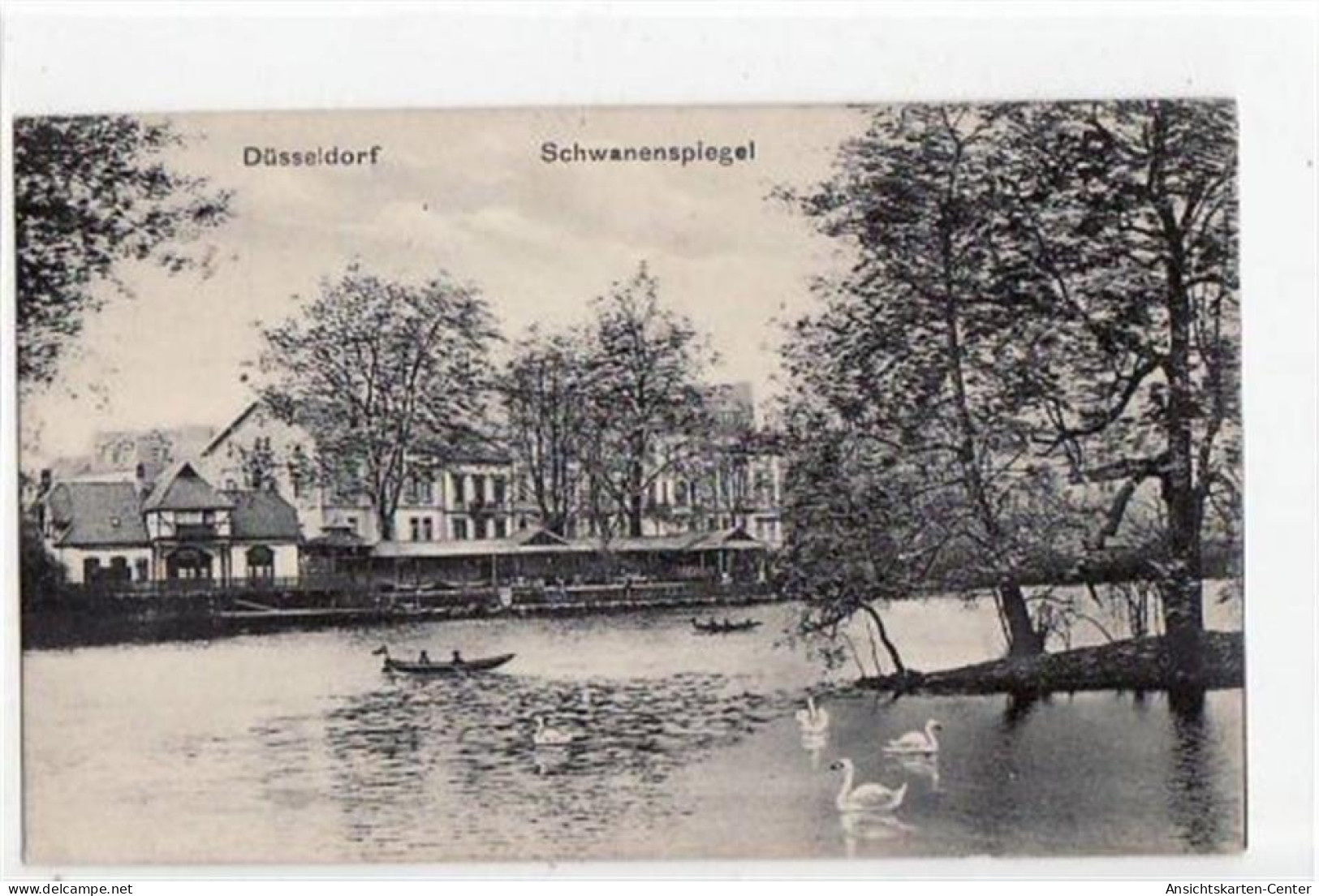 39059106 - Duesseldorf Mit Schwanenspiegel. Feldpost, Mit Stempel Von 1916. Gute Erhaltung. - Duesseldorf