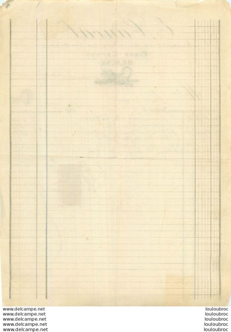 BEAUNE  1893 E.  CAUCAL PHARMACIEN CHIMISTE - 1800 – 1899
