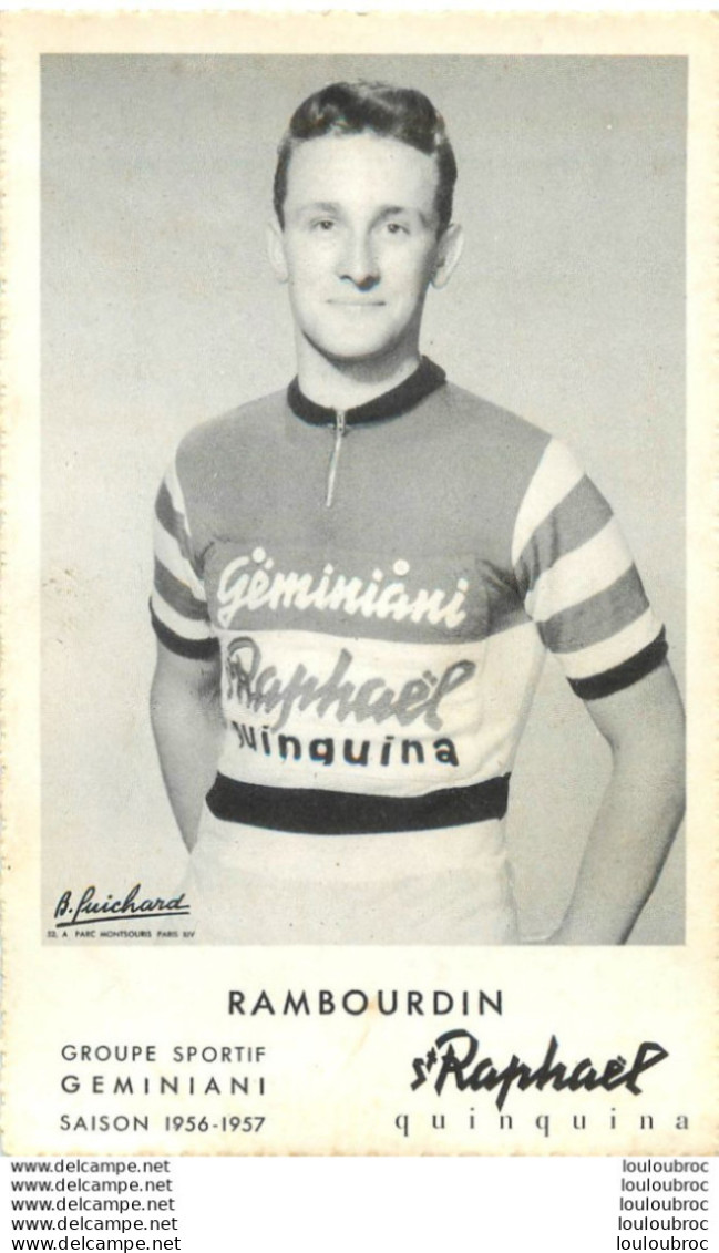 RAMBOURDIN  SAISON 1956-1957 - Ciclismo