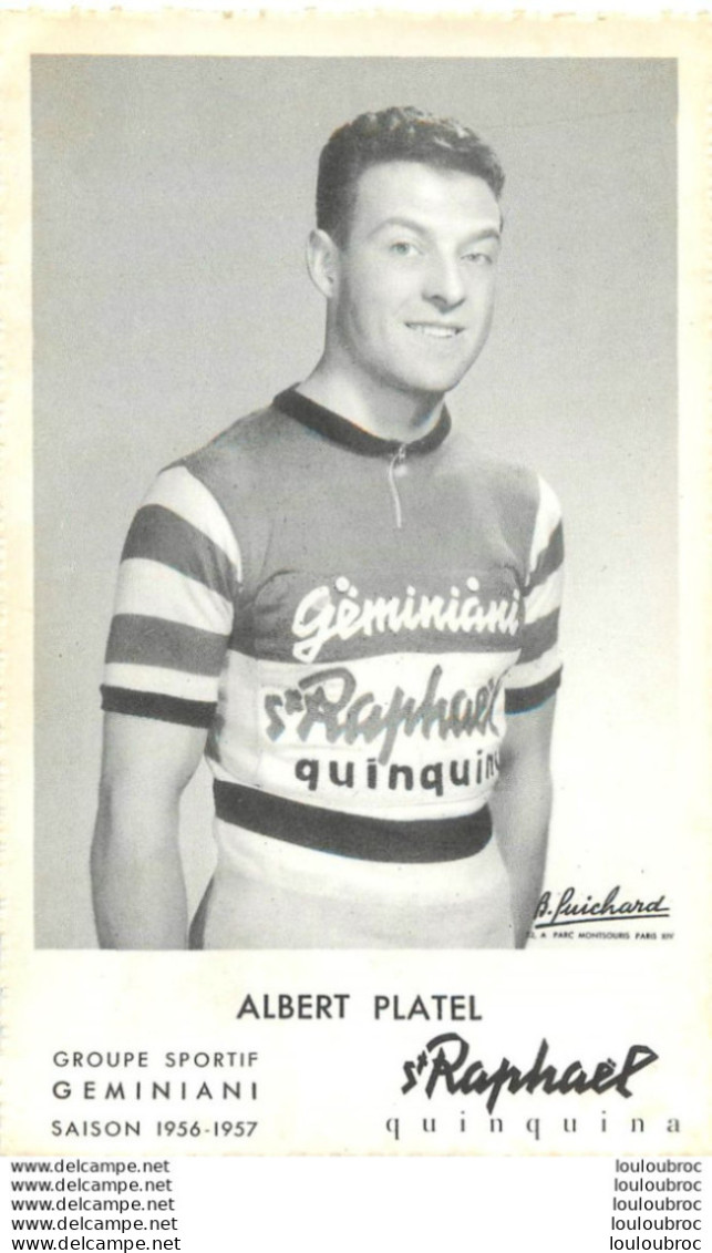 ALBERT PLATEL SAISON 1956-1957 - Cycling