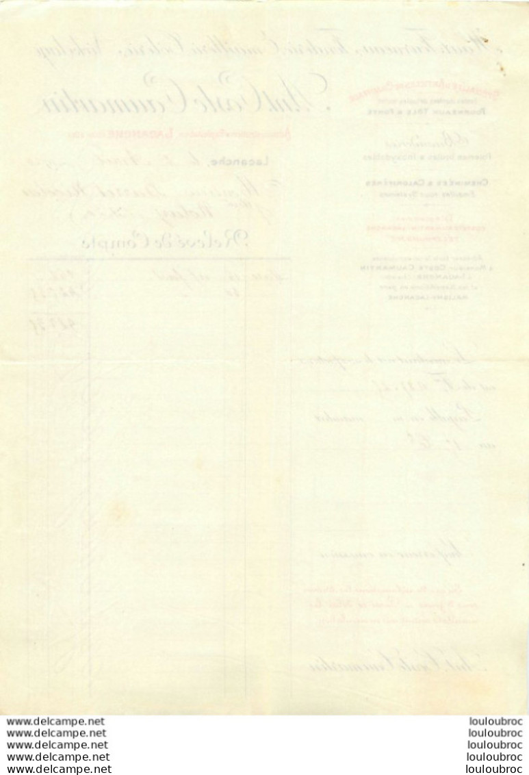 LACANCHE COTE D'OR 1920 ANT.  COSTE CAUMARTIN HAUT FOURNEAU FONDERIE EMAILLERIE - 1900 – 1949